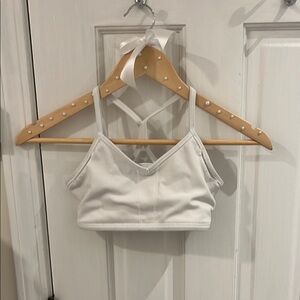 Athleta White Ribbed Kids Top